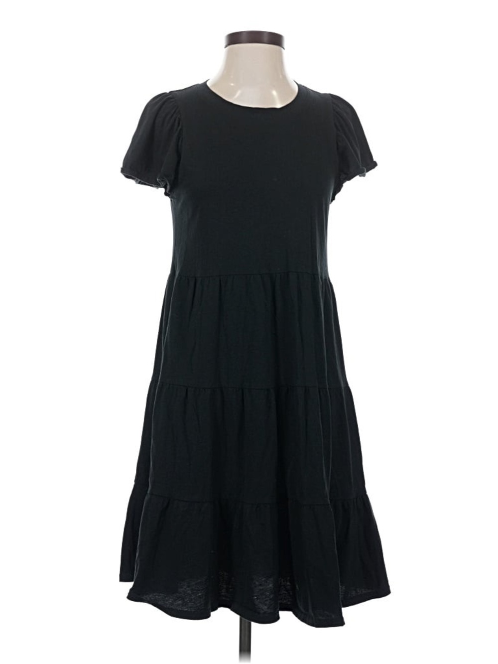 J. Crew black tiered dress